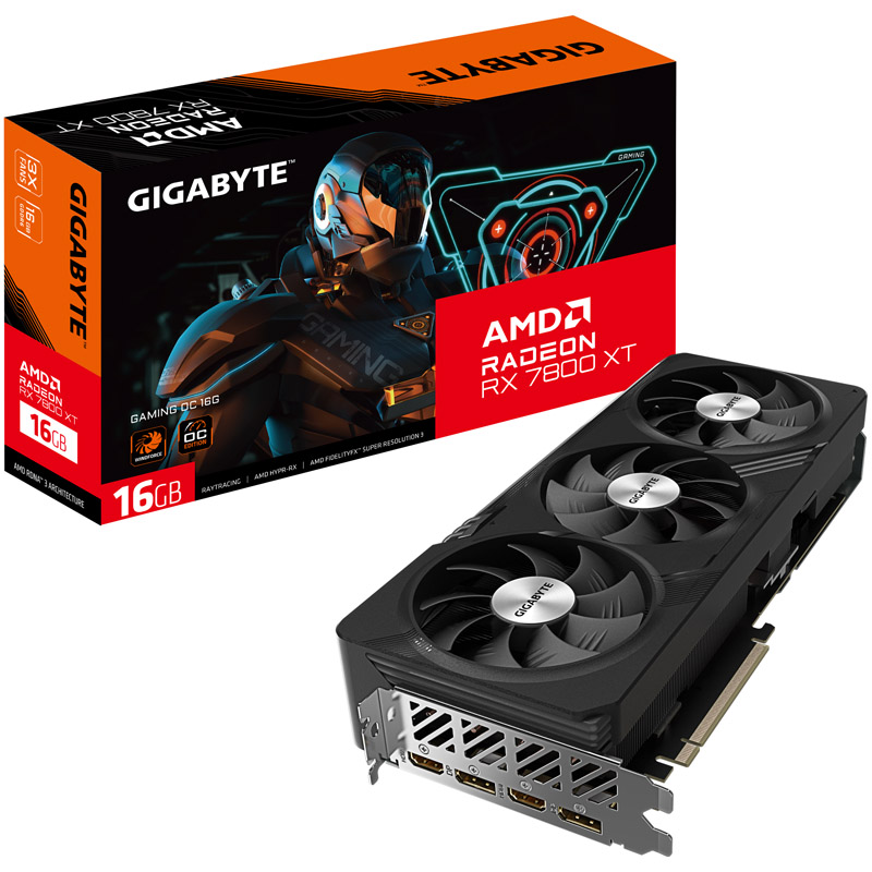 Gigabyte Radeon RX 7800 XT Gaming OC 16GB GDDR6 PCI-Express Graphics Card