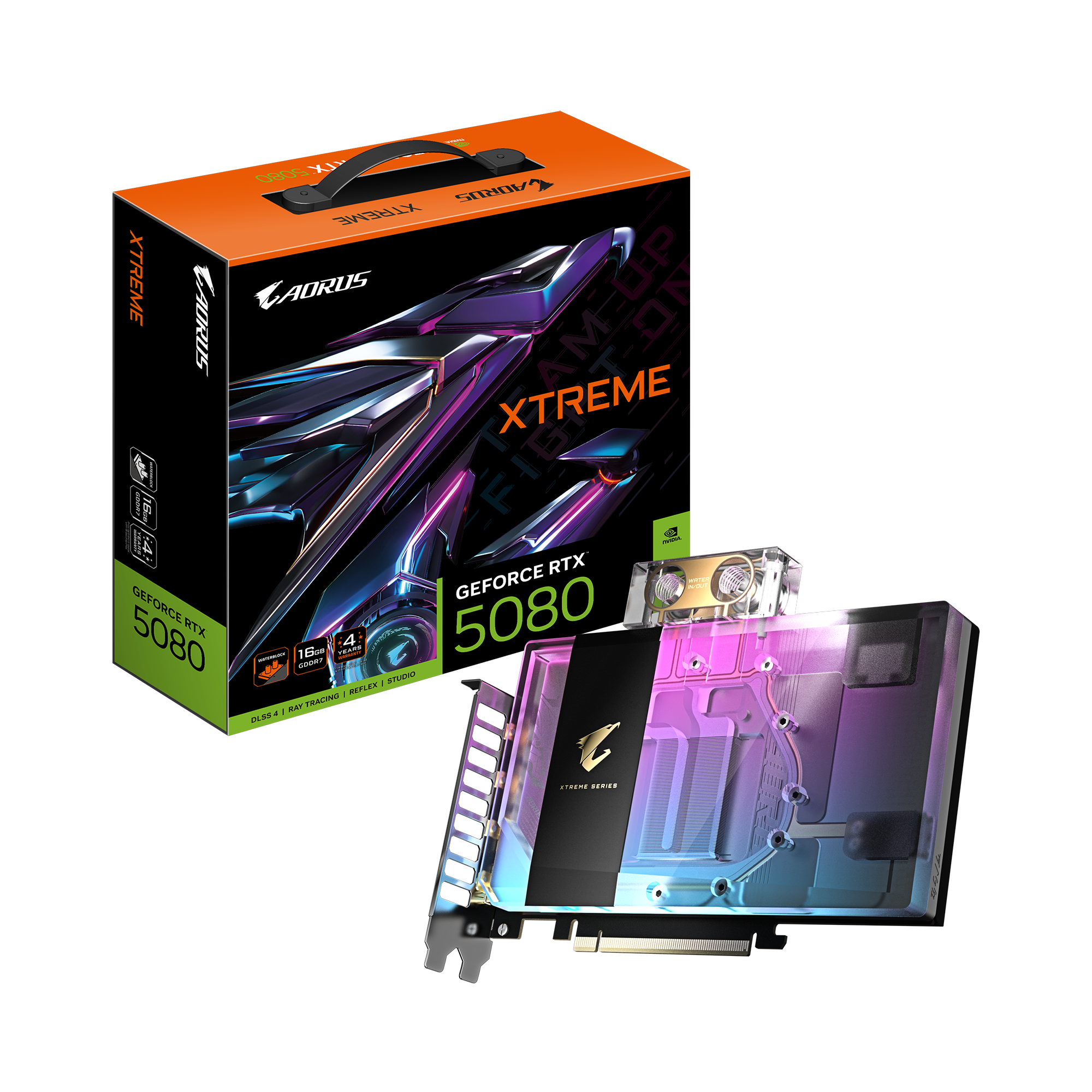 Gigabyte GeForce RTX 5080 Aorus Xtreme Waterforce WB 16GB GDDR7 PCI-Express Graphics Card