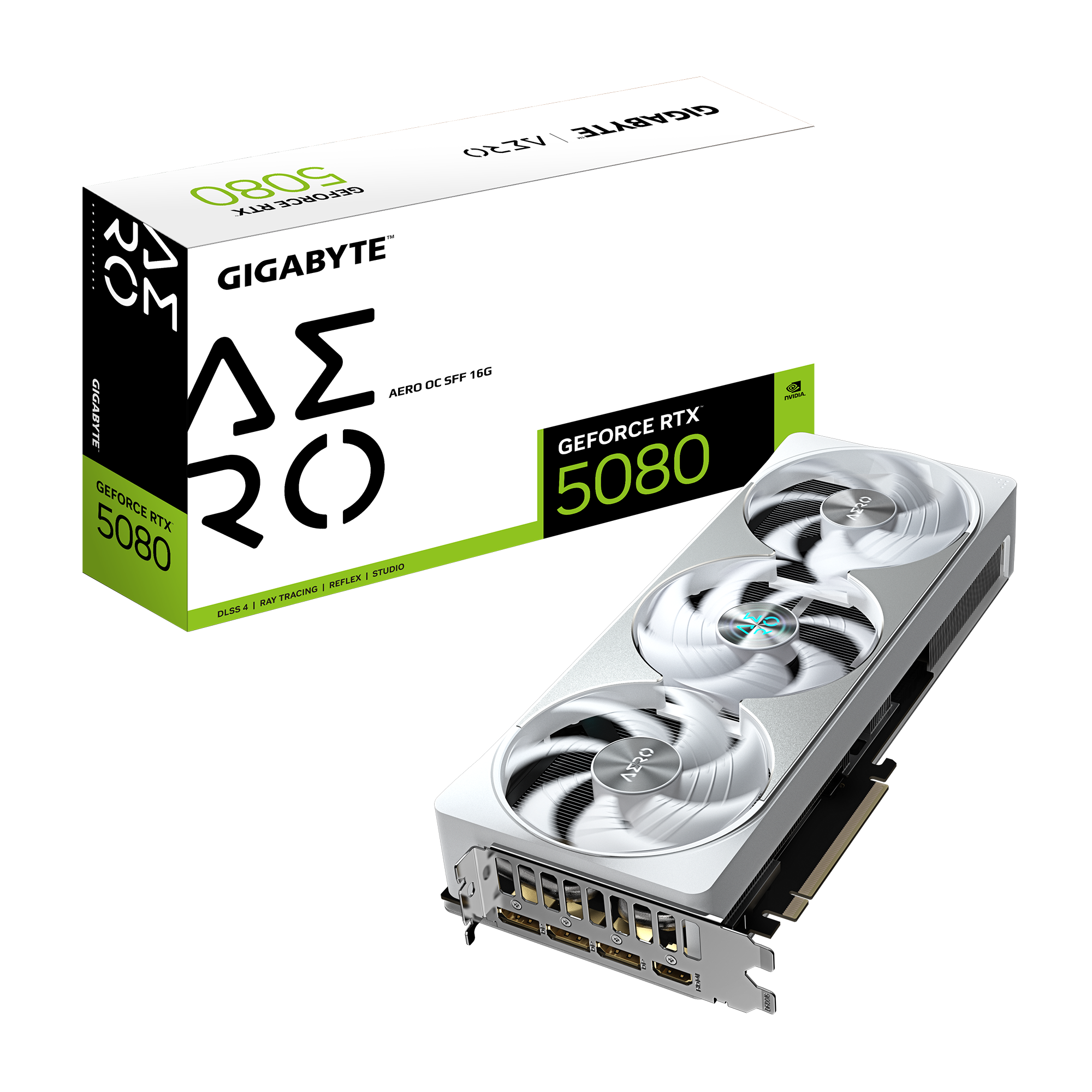 Gigabyte GeForce RTX 5080 Aero OC SFF 16GB GDDR7 PCI-Express Graphics Card