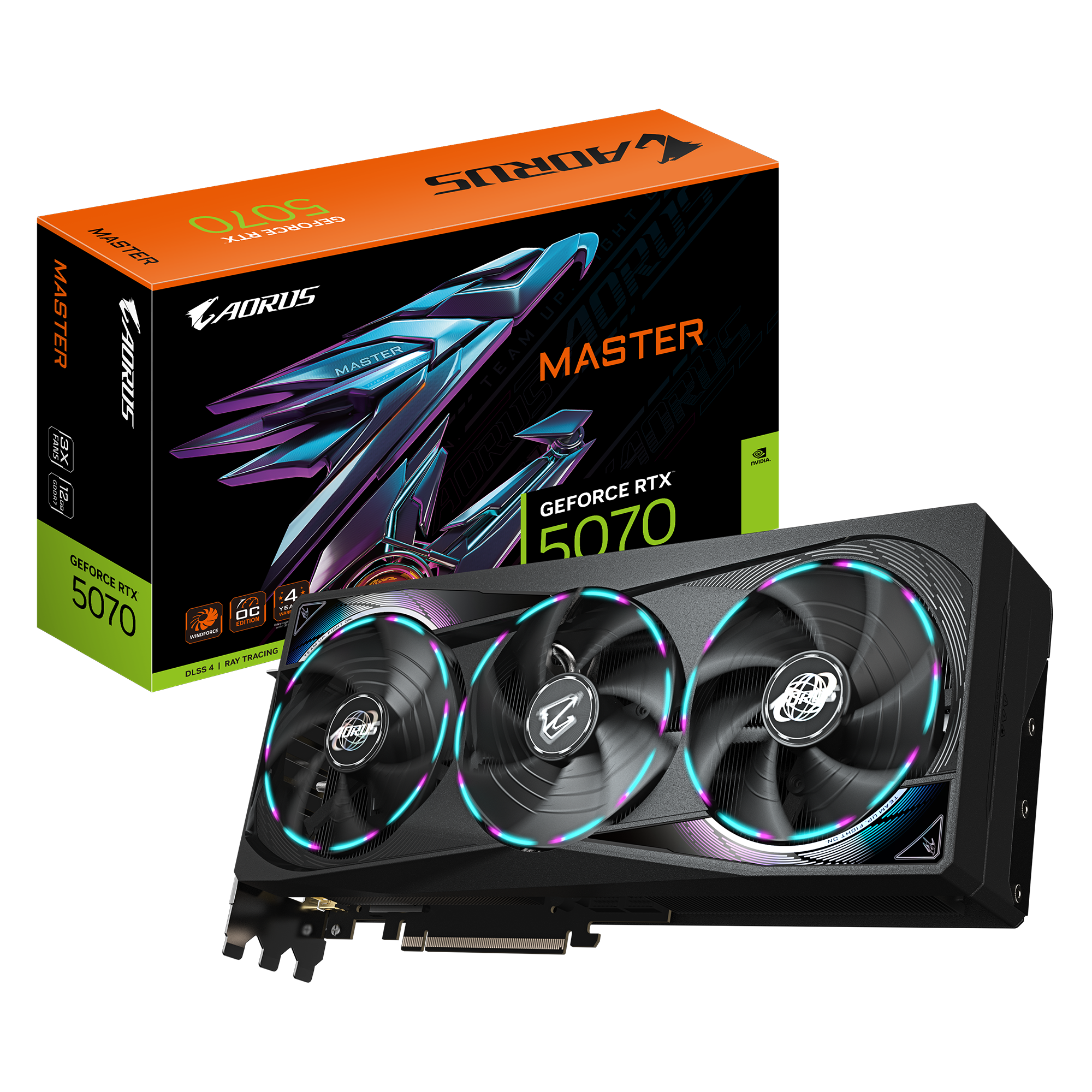 Gigabyte GeForce RTX 5070 Aorus Master 12GB GDDR7 PCI-Express Graphics Card