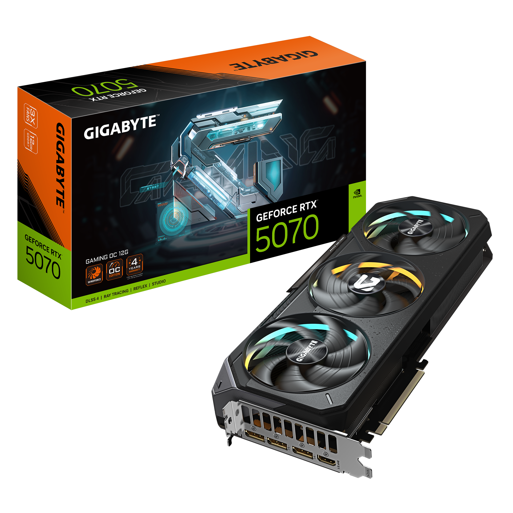 Gigabyte GeForce RTX 5070 Gaming OC 12GB GDDR7 PCI-Express Graphics Card