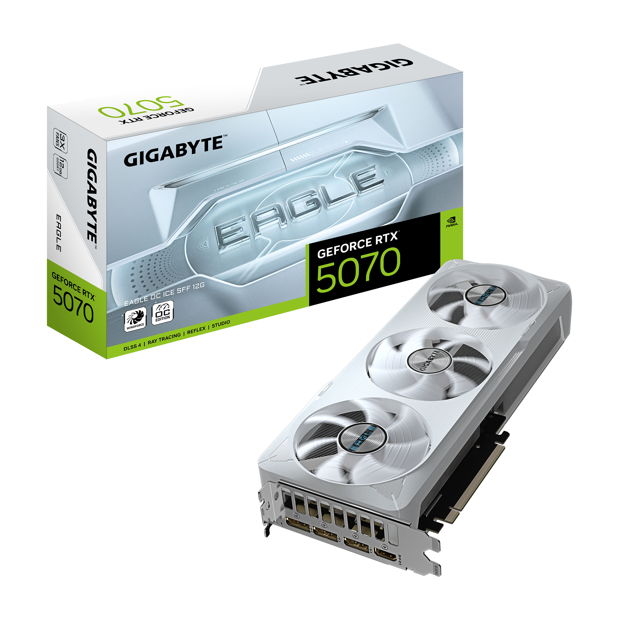 Gigabyte GeForce RTX 5070 Eagle OC Ice SFF 12GB GDDR7 PCI-Express Graphics Card