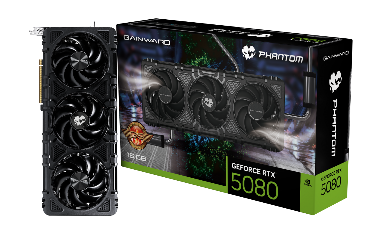 Gainward GeForce RTX 5080 Phantom GS 16GB GDDR7 PCI-Express Graphics Card - NVIDIA RTX 5080 graphics card from Overclockers