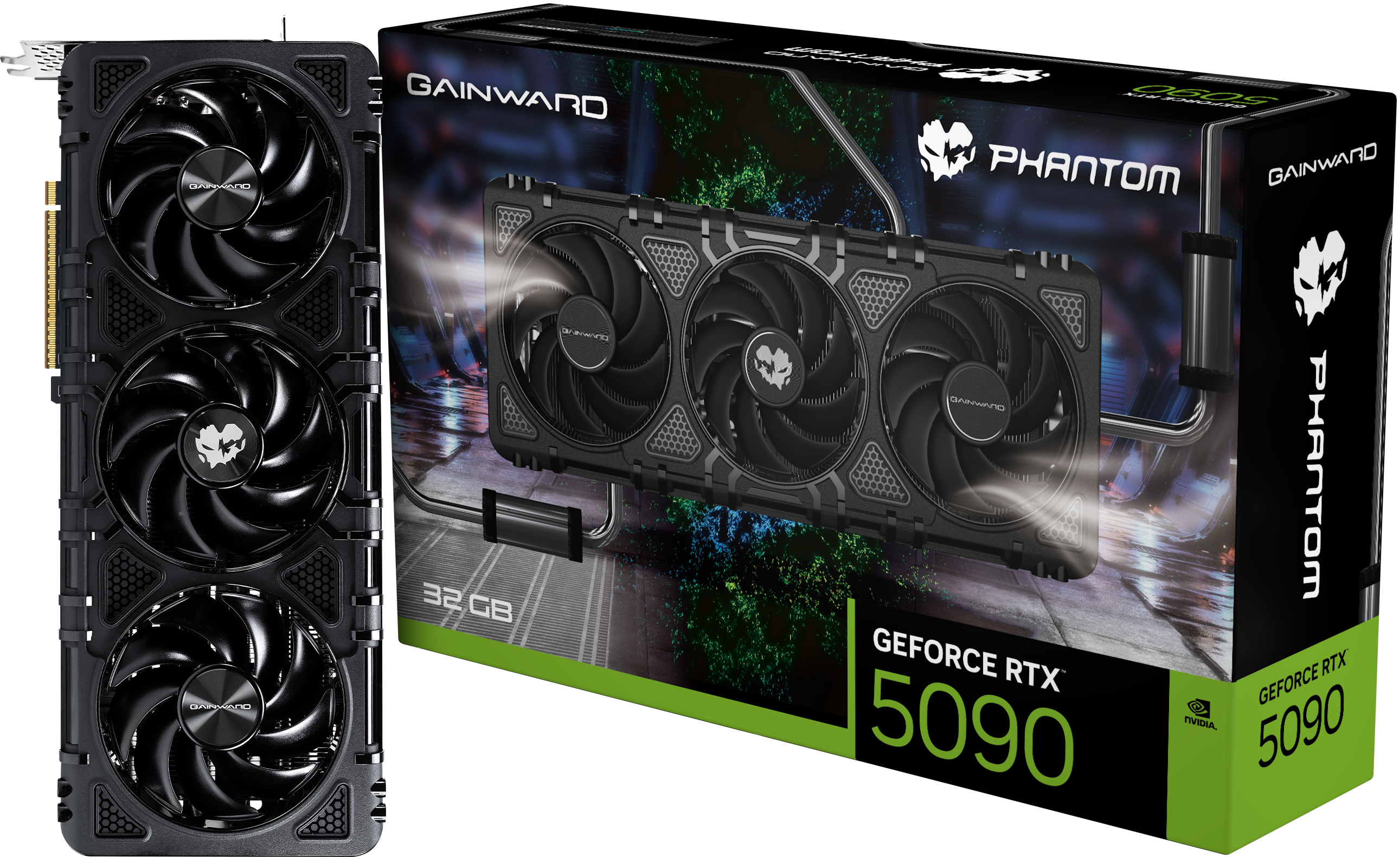Gainward GeForce RTX 5090 Phantom 32GB GDDR7 PCI-Express Graphics Card - NVIDIA RTX 5090 graphics card from Overclockers