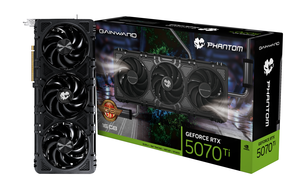 Gainward - Gainward GeForce RTX 5070 Ti Phantom GS 16GB GDDR7 PCI-Express Graphics Card