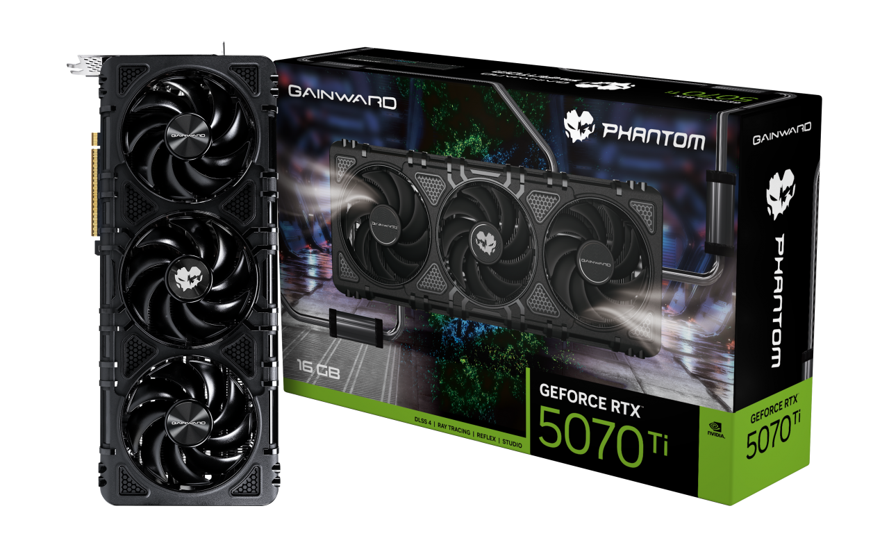 Gainward - Gainward GeForce RTX 5070 Ti Phantom 16GB GDDR7 PCI-Express Graphics Card