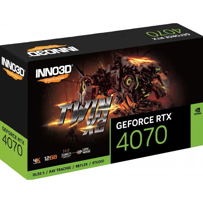 Inno3D - Inno3D GeForce RTX 4070 SUPER Twin X2 12GB GDDR6X PCI-Express Graphics Card