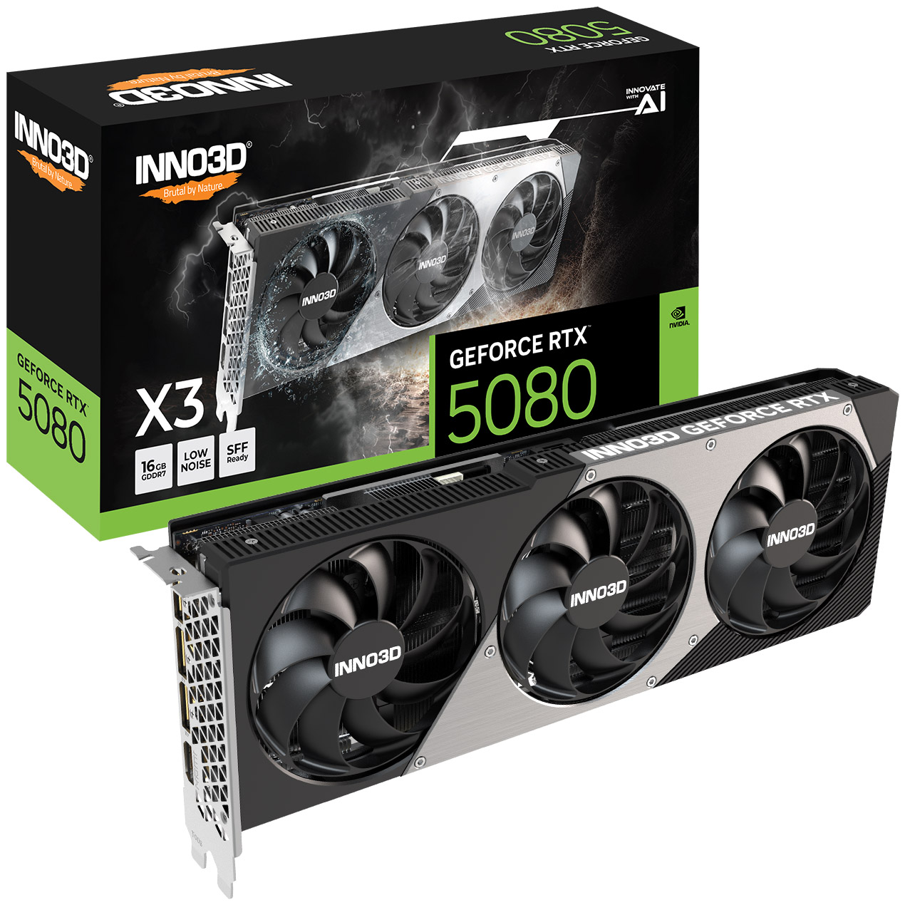 Inno3D GeForce RTX 5080 X3 16GB GDDR7 PCI-Express Graphics Card