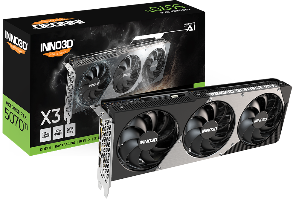 Inno3D GeForce RTX 5070 Ti X3 16GB GDDR7 PCI-Express Graphics Card