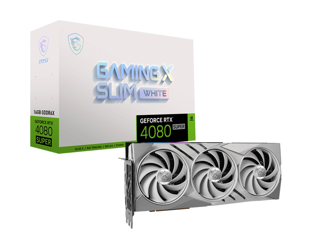 MSI GeForce RTX 4080 SUPER Gaming X Slim White 16GB GDDR6X PCI-Express Graphics