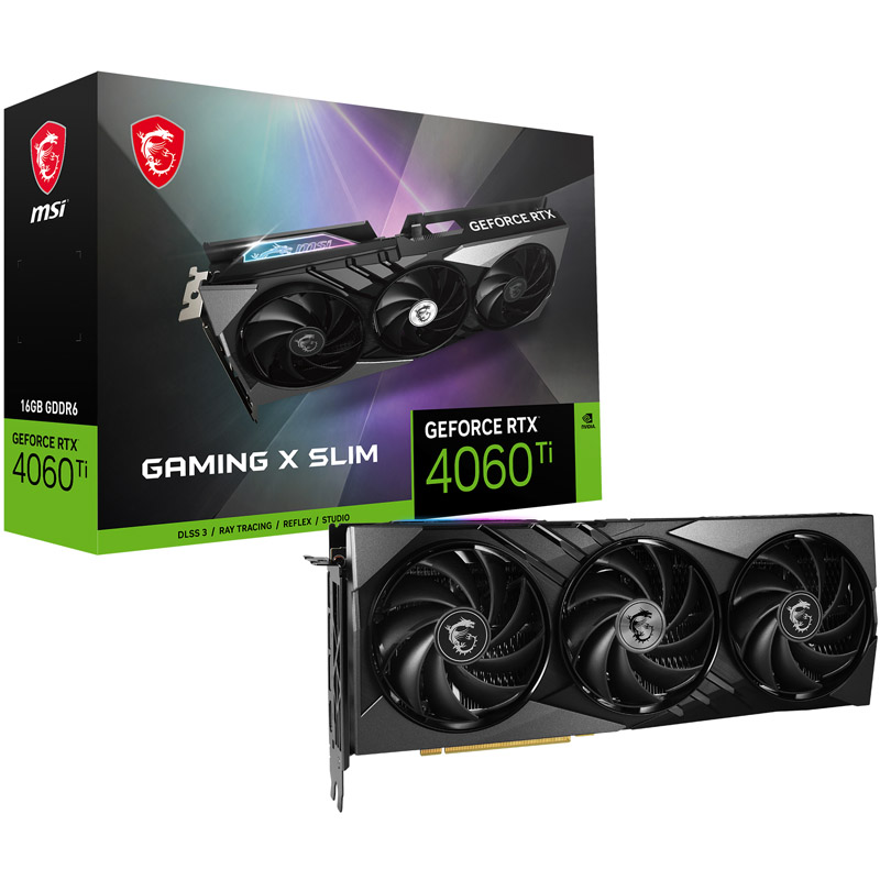 MSI - MSI GeForce RTX 4060 Ti GAMING X SLIM 16GB GDDR6X PCI-Express Graphics Card