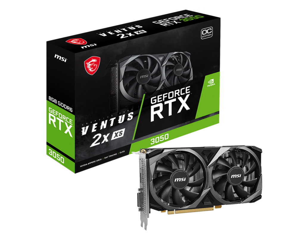 MSI - MSI GeForce RTX 3050 VENTUS 2X XS OC 8GB GDDR6X PCI-Express Graphics Card