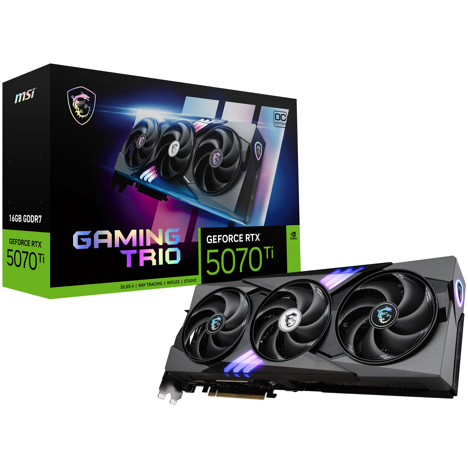 MSI GeForce RTX 5070 Ti Gaming Trio OC Plus 16GB GDDR7 PCI-Express Graphics Card