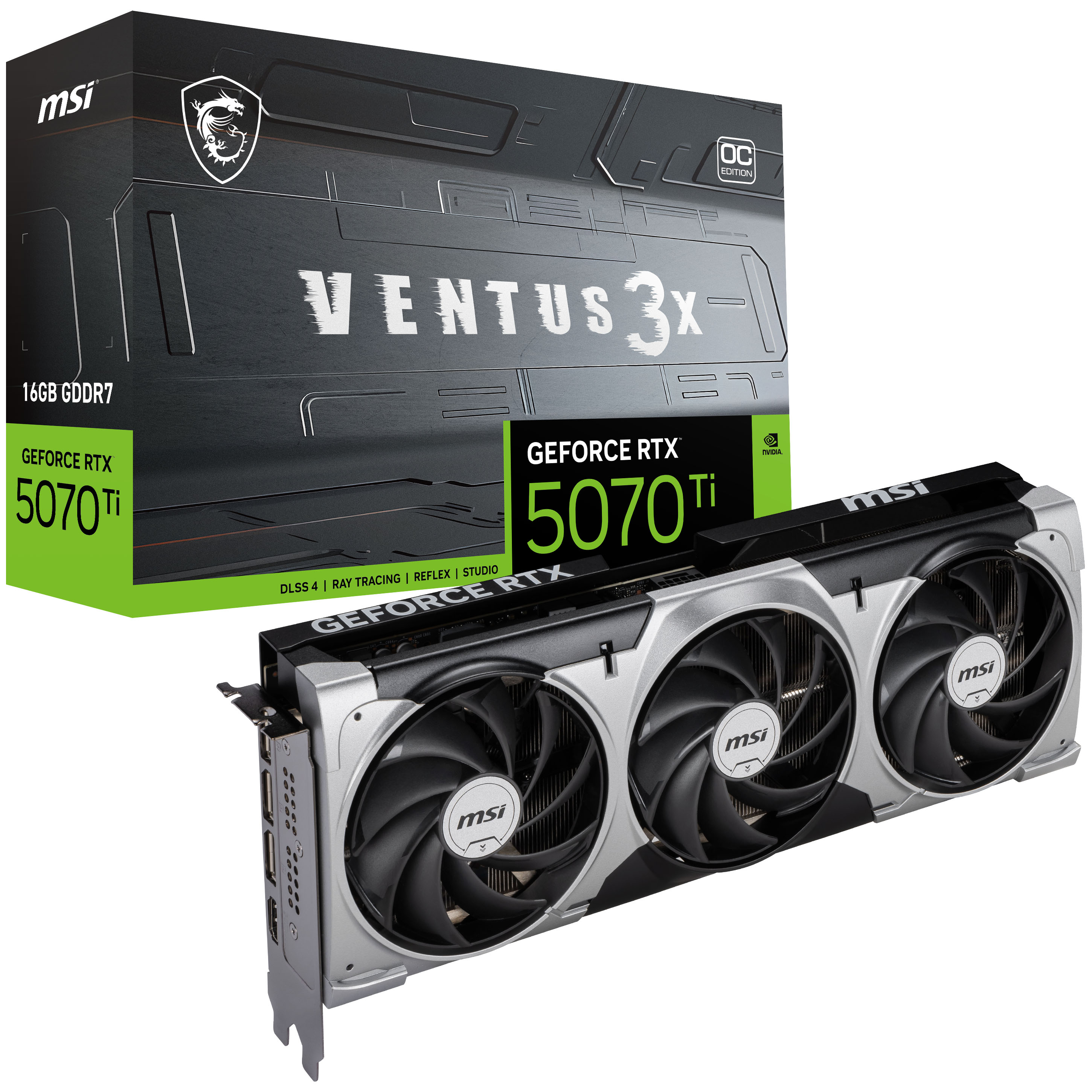 MSI GeForce RTX 5070 Ti Ventus 3X OC 16GB GDDR7 PCI-Express Graphics Card