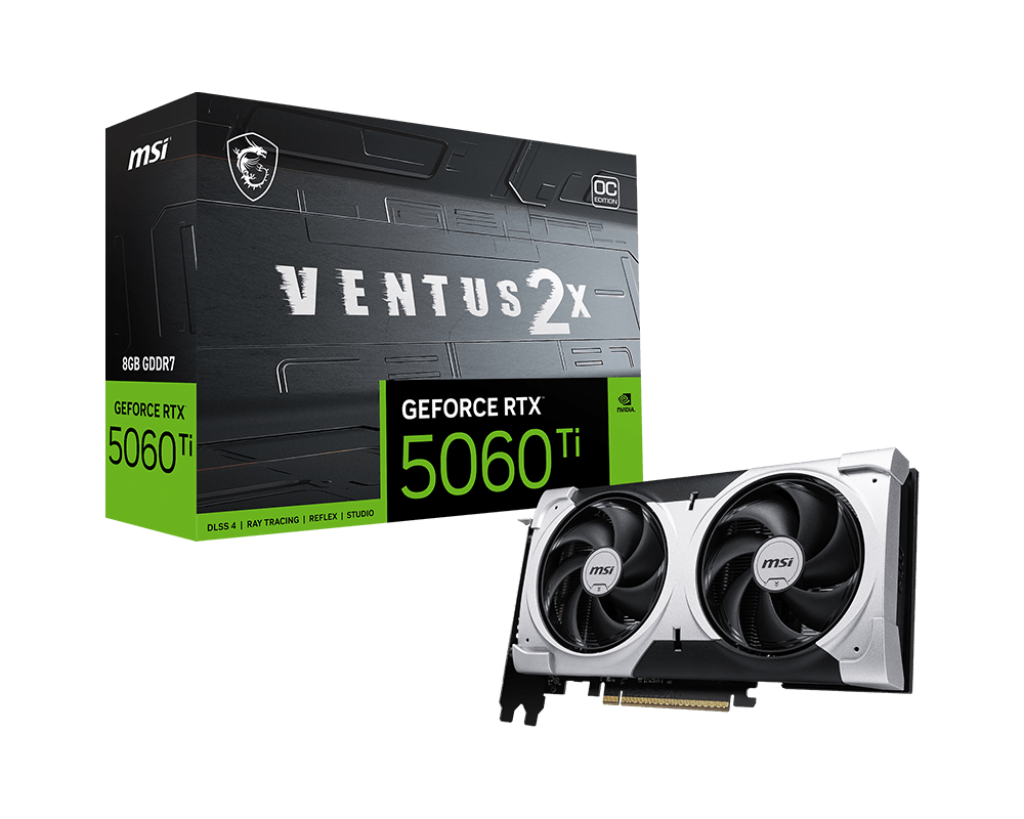 MSI GeForce RTX 5060 Ti Ventus 2x OC Plus 16GB GDDR7 PCI-Express Graphics Card