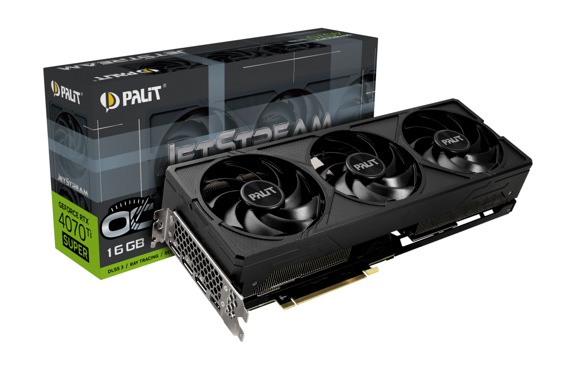 Palit - Palit GeForce RTX 4070 Ti SUPER JetStream OC 16GB GDDR6X PCI-Express Graphics Card