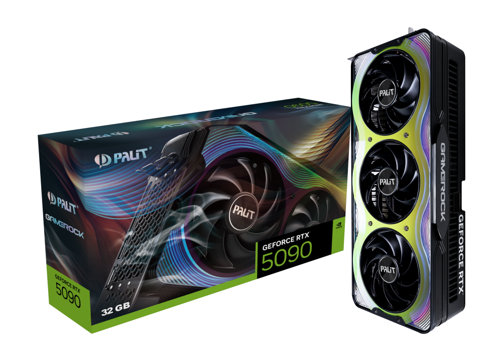 Palit GeForce RTX 5090 GameRock 32GB GDDR7 PCI-Express Graphics Card - NVIDIA RTX 5090 graphics card from Overclockers