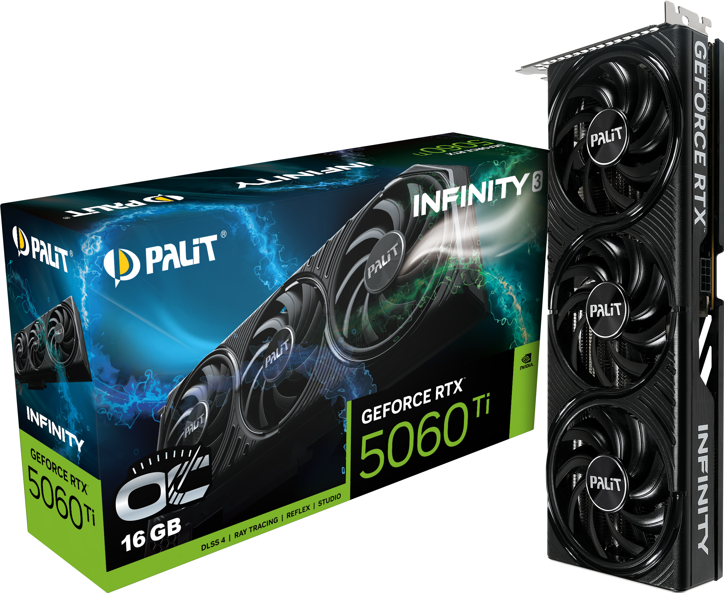 Palit GeForce RTX 5060 Ti Infinity 3 OC 16GB GDDR7 PCI-Express Graphics Card