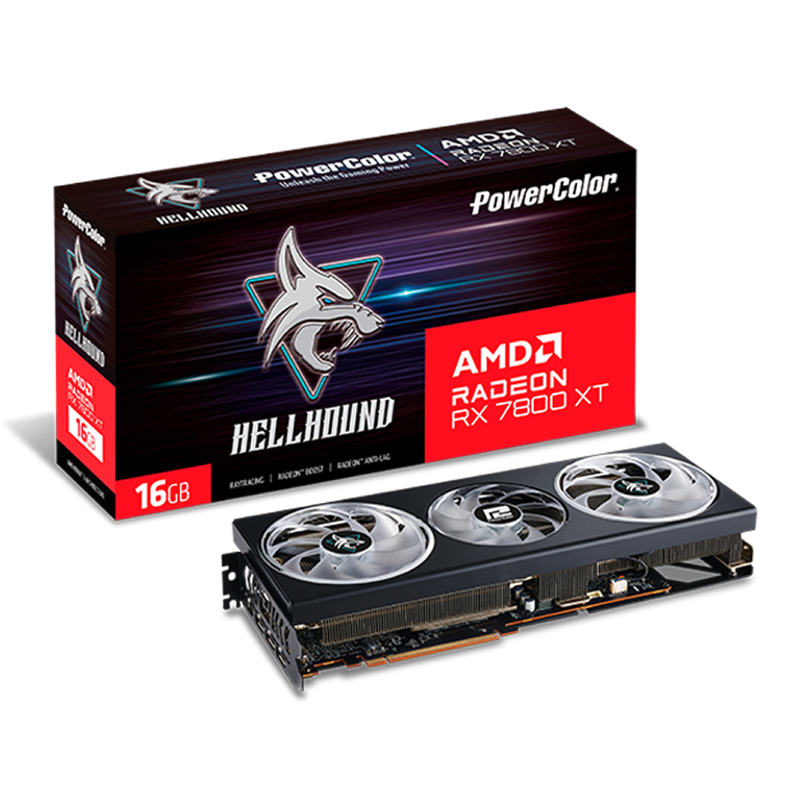 PowerColor AMD Radeon RX 7800 XT HellHound 16GB GDDR6 PCI-Express Graphics Card