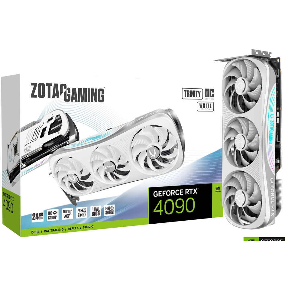  - Zotac GeForce RTX 4090 Trinity OC White 24GB GDDR6X PCI-Express Graphics Card