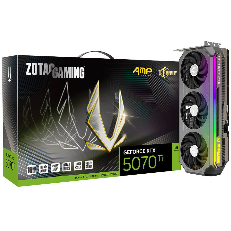 Zotac - Zotac GeForce RTX 5070 Ti AMP Extreme INFINITY 16GB GDDR7 PCI-Express Graphics Card