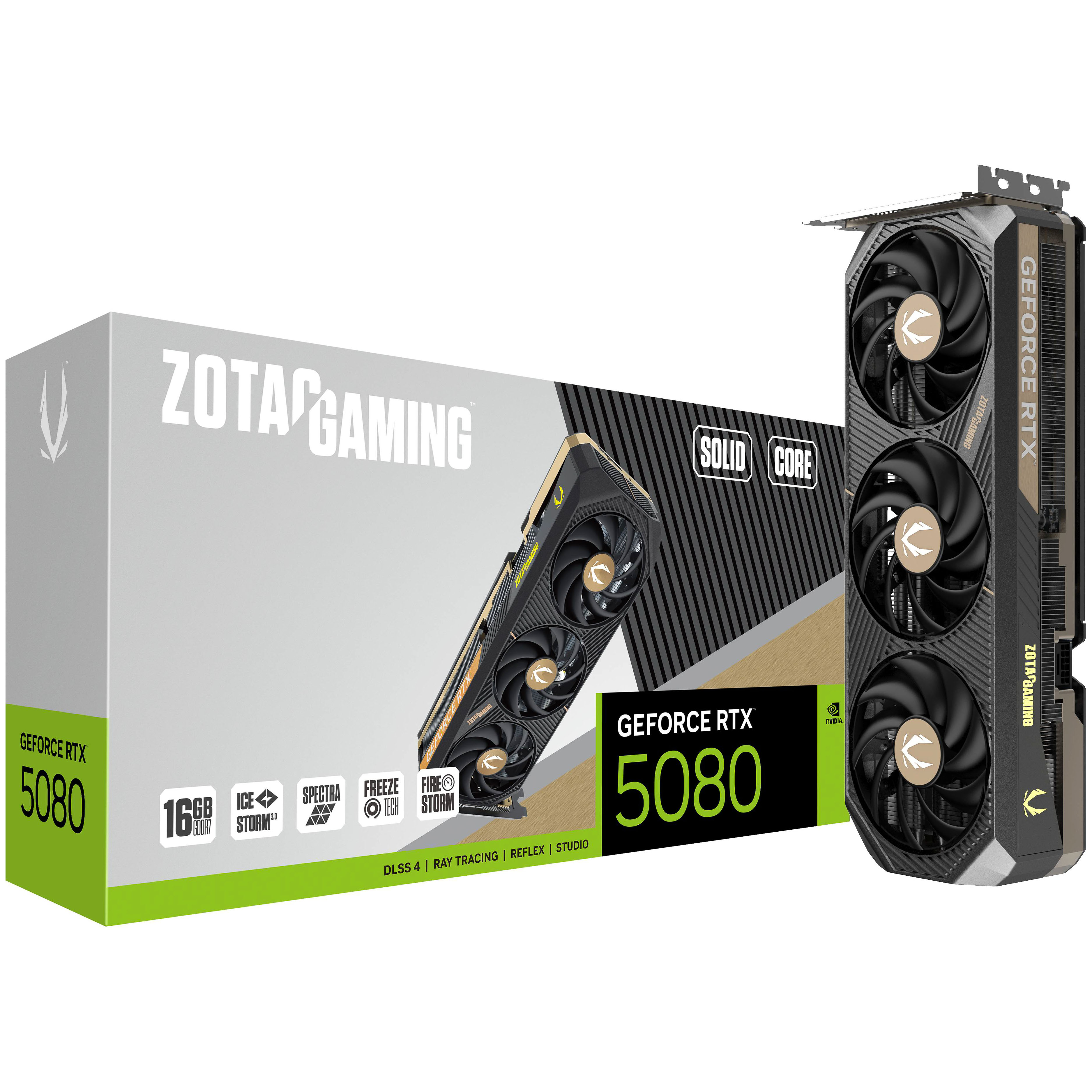 Zotac GeForce RTX 5080 Solid Core 16GB GDDR7 PCI-Express Graphics Card