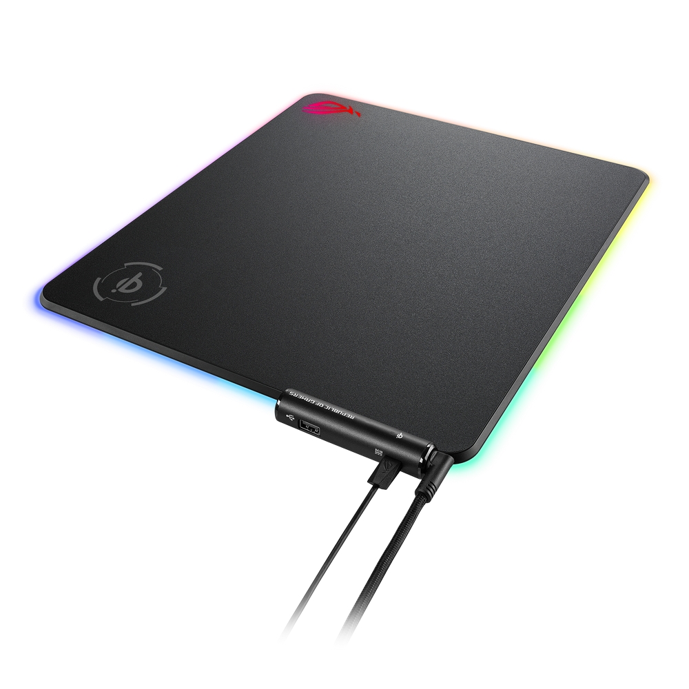 Asus - ASUS ROG Balteus Qi RGB Qi Wireless Charging Gaming Surface (90MP0120-B0UA00)