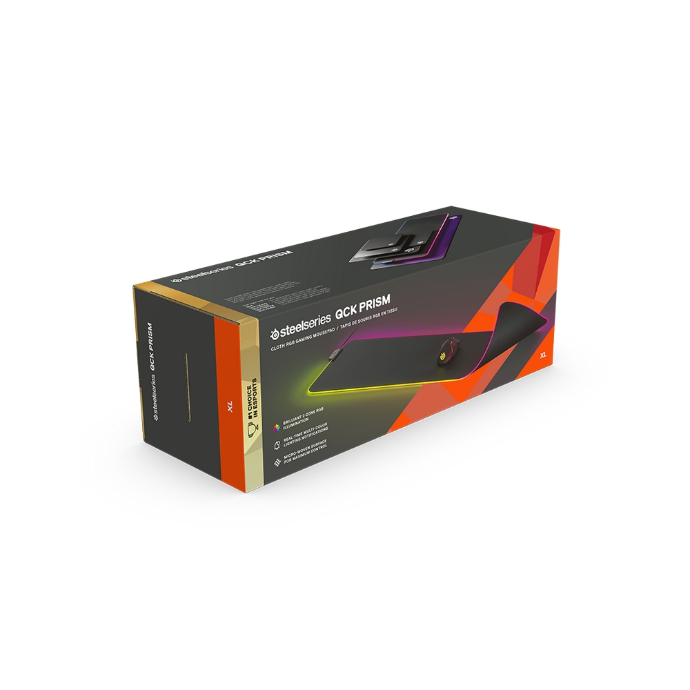 SteelSeries - SteelSeries QcK Prism XL Cloth RGB XL Gaming Surface (63826)