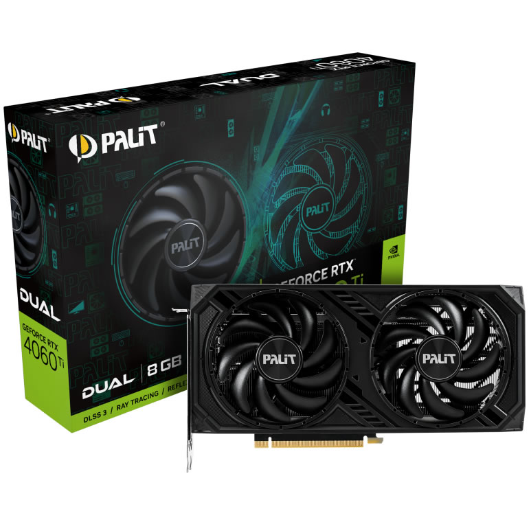 Palit GeForce RTX 4060Ti Dual 8GB GDDR6 PCI-Express Graphics Card