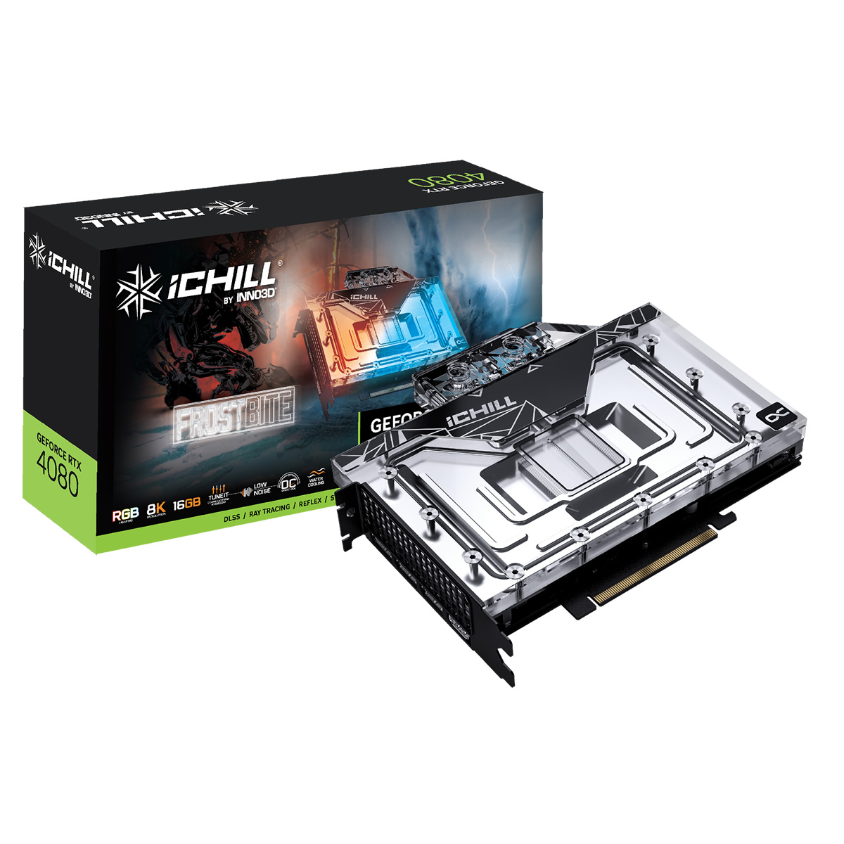 Inno3D - Inno3D GeForce RTX 4080 iChill Frostbite 16GB GDDR6X PCI-Express Graphics Card