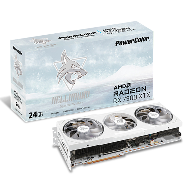 B Grade Powercolor Radeon RX 7900 XTX HellHound Spectral White 24GB GDDR6 P
