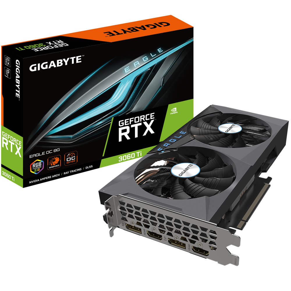 Gigabyte - Gigabyte GeForce RTX 3060Ti Eagle OC V2 LHR 8GB GDDR6 PCI-Express Graphics Card