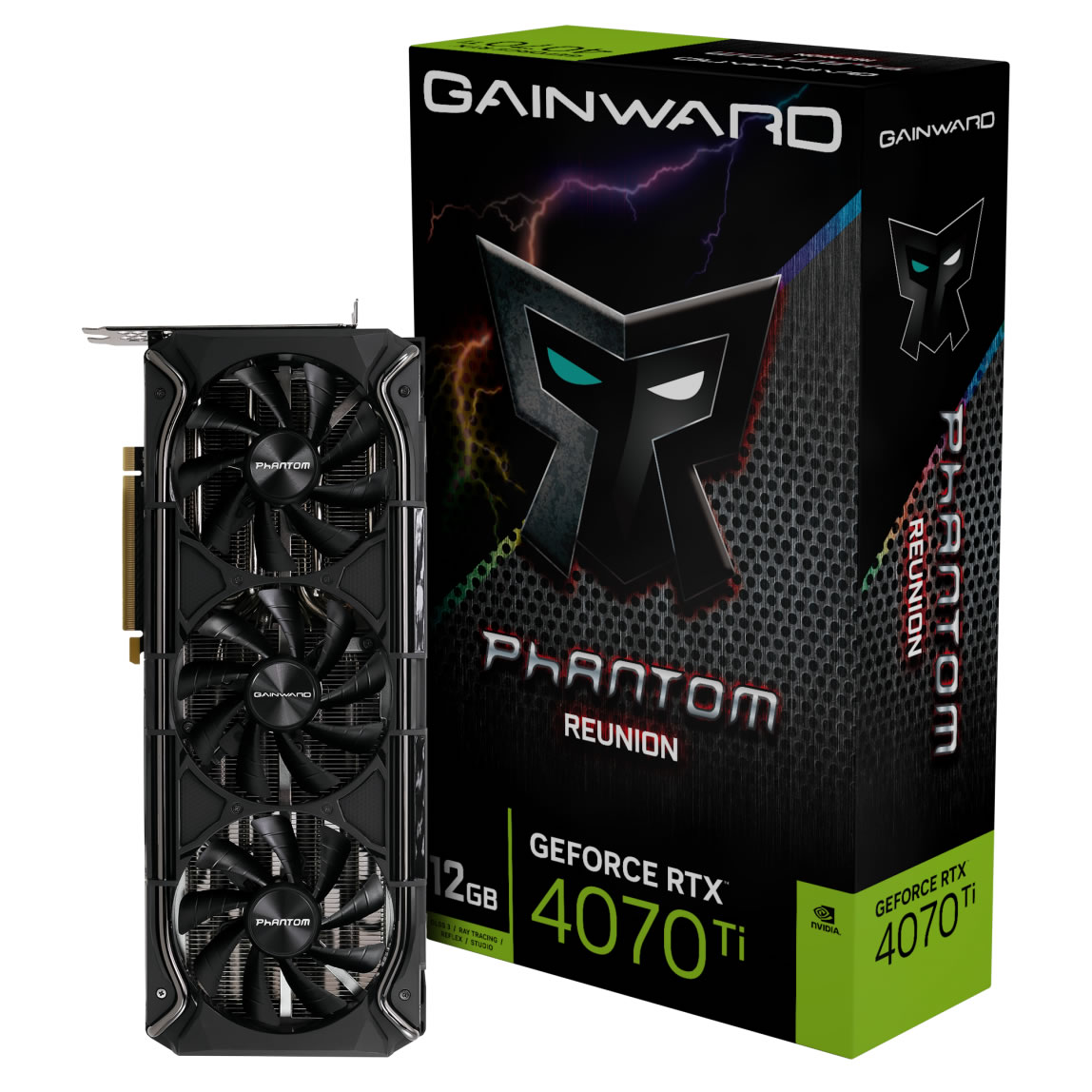 Gainward - Gainward GeForce RTX 4070Ti Phantom Reunion 12GB GDDR6X PCI-Express Graphics Card