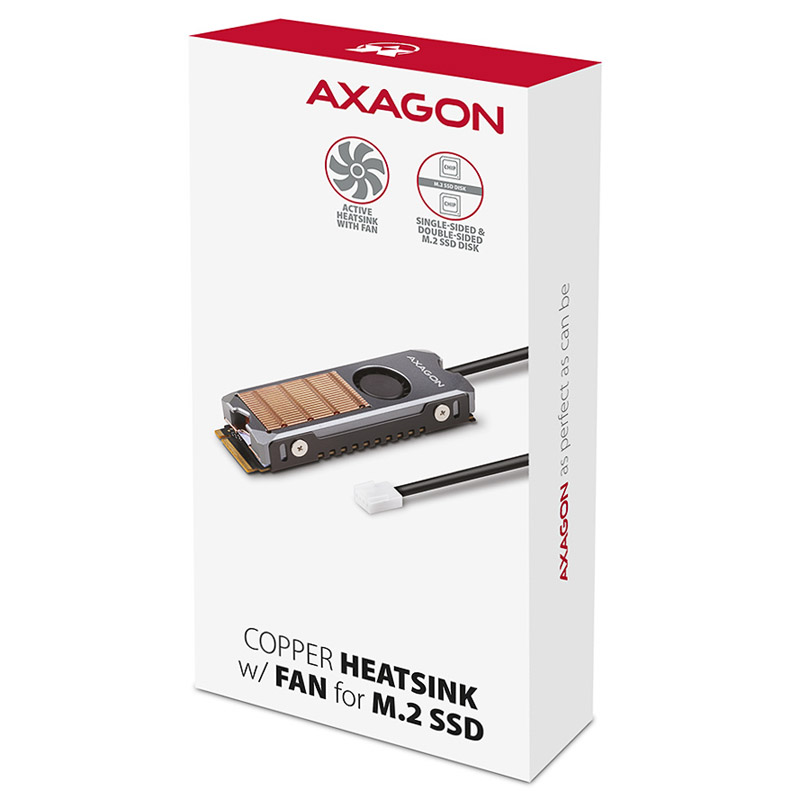 AXAGON - AXAGON CLR-M2FAN Active Fan - M.2 SSD External Enclosure