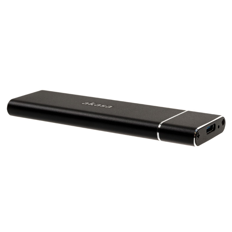 Akasa - Akasa External USB 3.1 M.2 SSD Aluminum Enclosure - Black