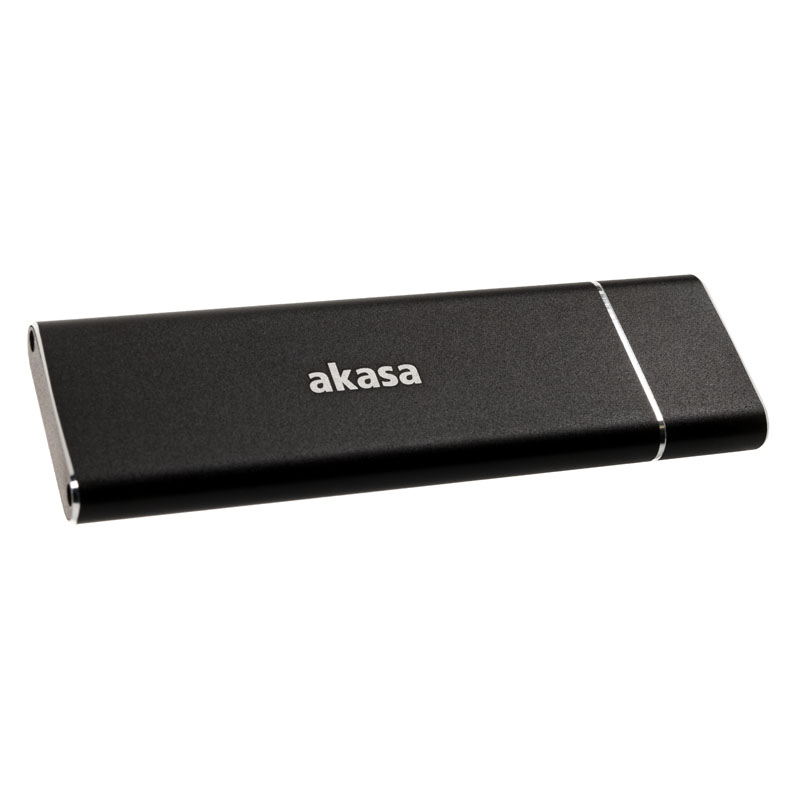 Akasa - Akasa External USB 3.1 M.2 SSD Aluminum Enclosure - Black