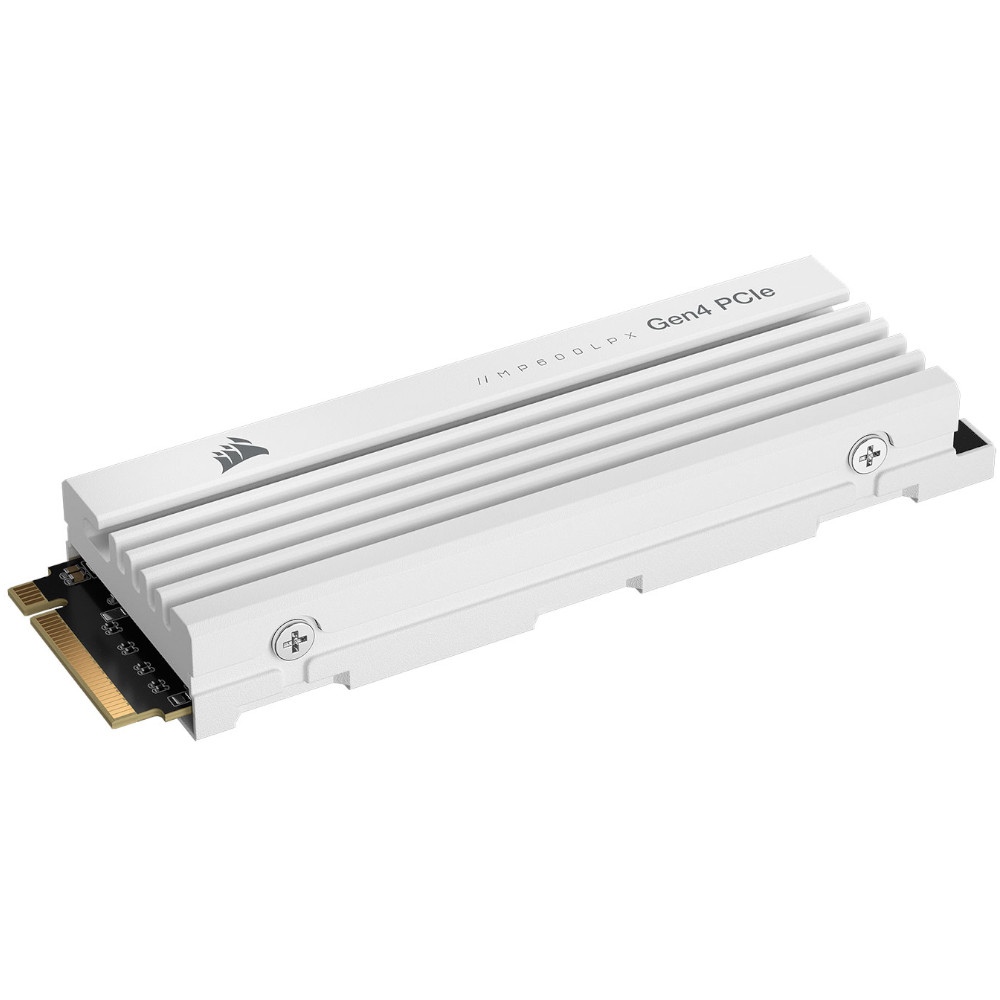 Corsair Force MP600 PRO LPX 2TB WHITE NVMe PCIe 4.0 M.2 Solid State Drive with Heatsink (CSSD-F2000GBMP600PLPW)