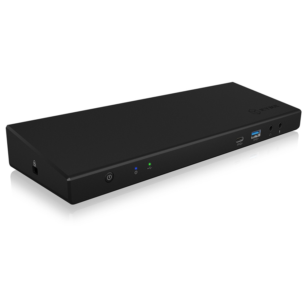 IcyBox USB Type-C™ Docking Station with Triple Video Output - Black (IB-DK2244AC)