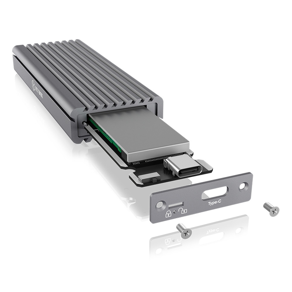 ICY BOX - IcyBox External Type-C™ Aluminium Enclosure For M.2 NVMe SSD - Grey (IB-1817M-C31)