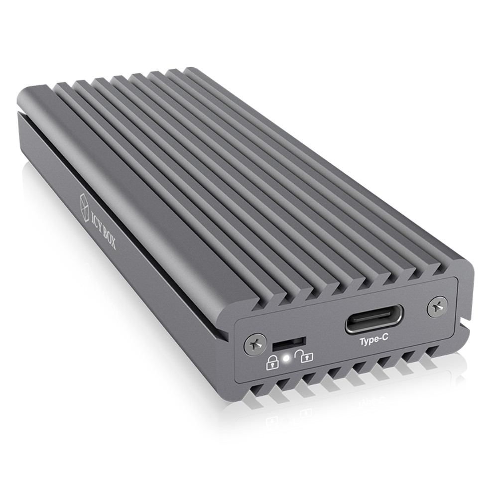IcyBox External Type-C™ Aluminium Enclosure For M.2 NVMe SSD - Grey (IB-1817M-C31)