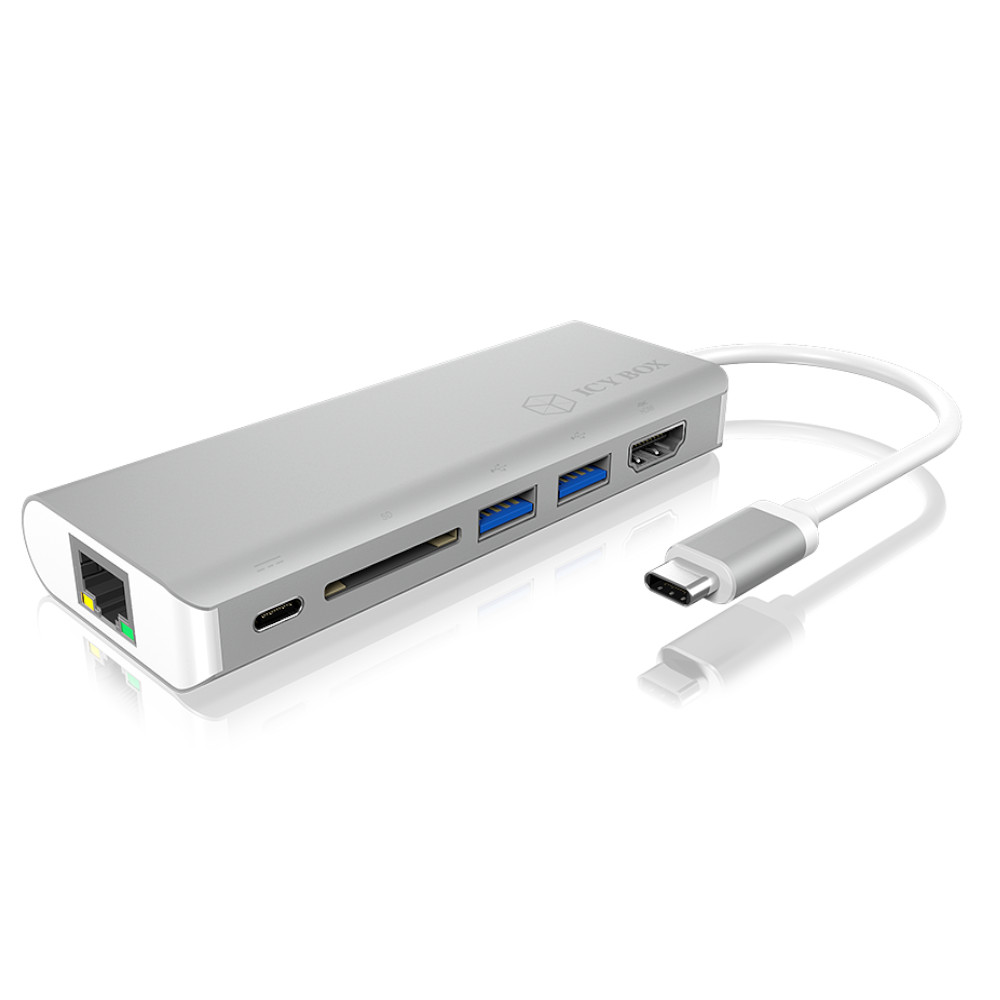 IcyBox 6 in 1 USB Type-C Travel Dock
