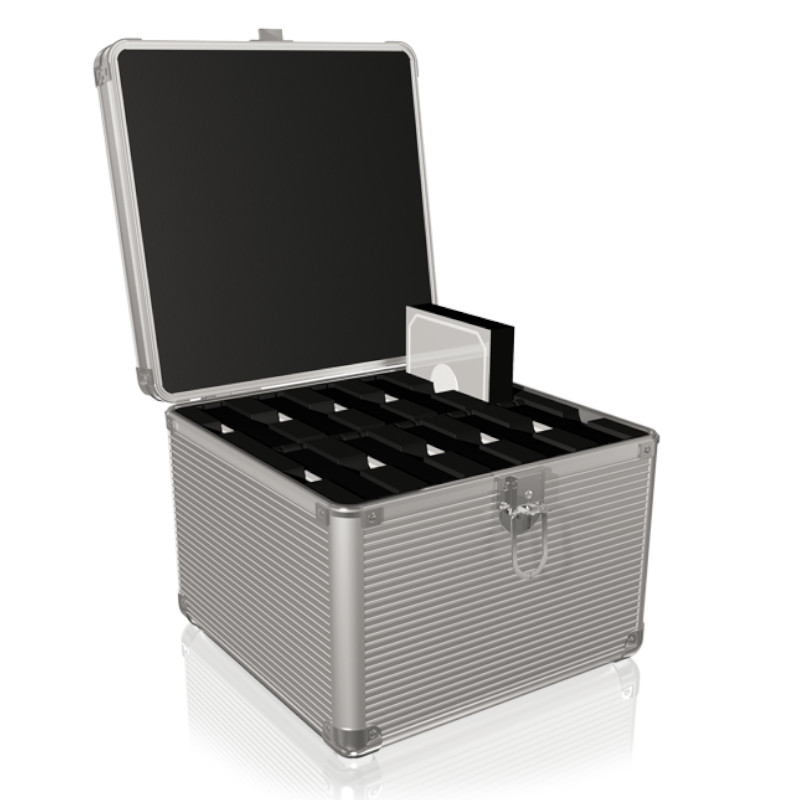 IcyBox Protection Suitcase for 2.5" and 3.5" Hard Drives - Aluminium