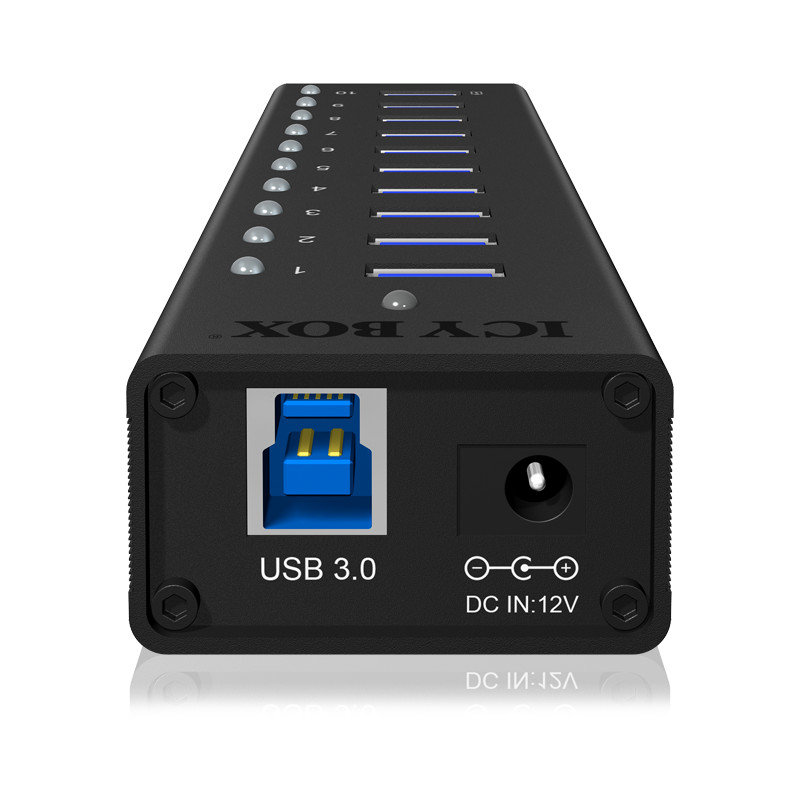 ICY BOX - IcyBox 10 Port USB 3.0, 1 USB Charging Port Hub