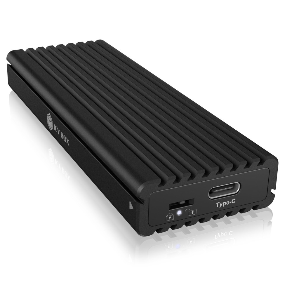 IcyBox Enclosure for 1x M.2 NVMe & SATA SSD with USB 3.2 (Gen 2) Type-C® & Type-A Connector