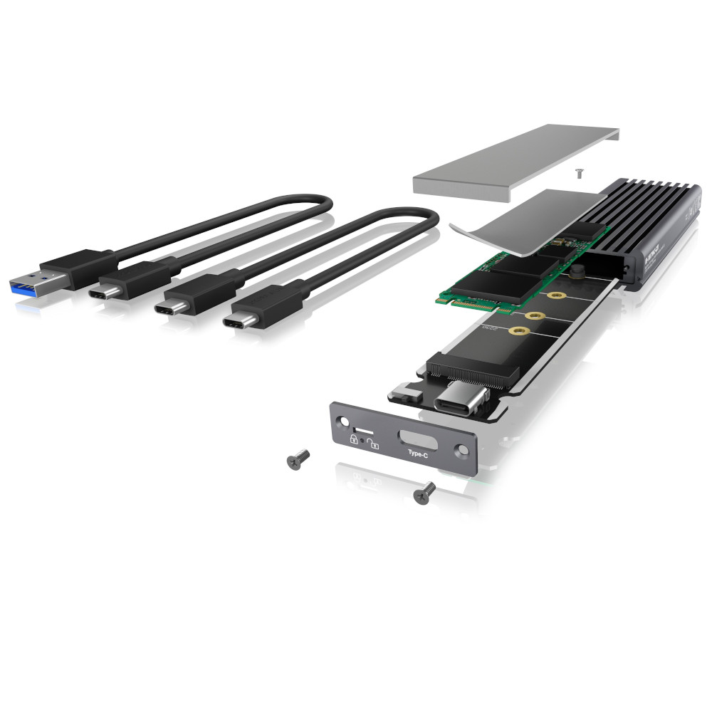 ICY BOX - IcyBox Enclosure for 1x M.2 NVMe & SATA with USB 3.1 (Gen 2) Type-C® & Type-A Connector
