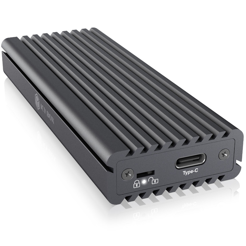 IcyBox Enclosure for 1x M.2 NVMe & SATA with USB 3.1 (Gen 2) Type-C® & Type-A Connector