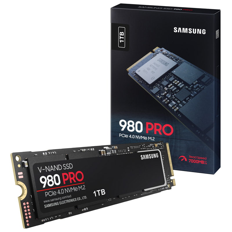 Samsung - Samsung 980 Pro 1TB M.2 2280 PCI-e 4.0 x4 NVMe Solid State Drive