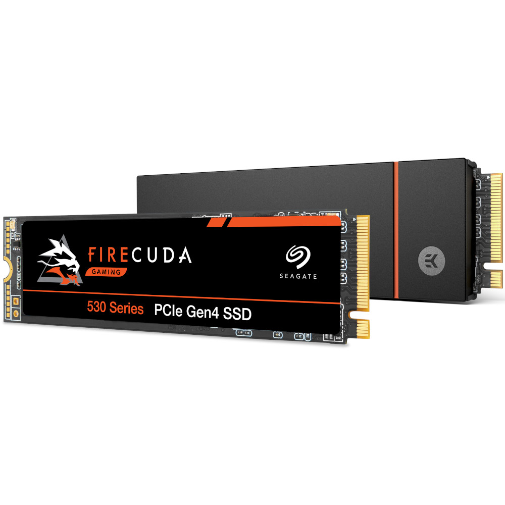 Seagate - Seagate FireCuda 530 1TB SSD PCIe Gen4 NVMe M.2 Solid State Drive with EKWB Heatsink