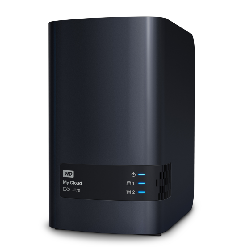 WD - WD My Cloud EX2 Ultra 2-Bay Home and Office NAS Enclosure - 4TB (WDBVBZ0040JCH-EESN)