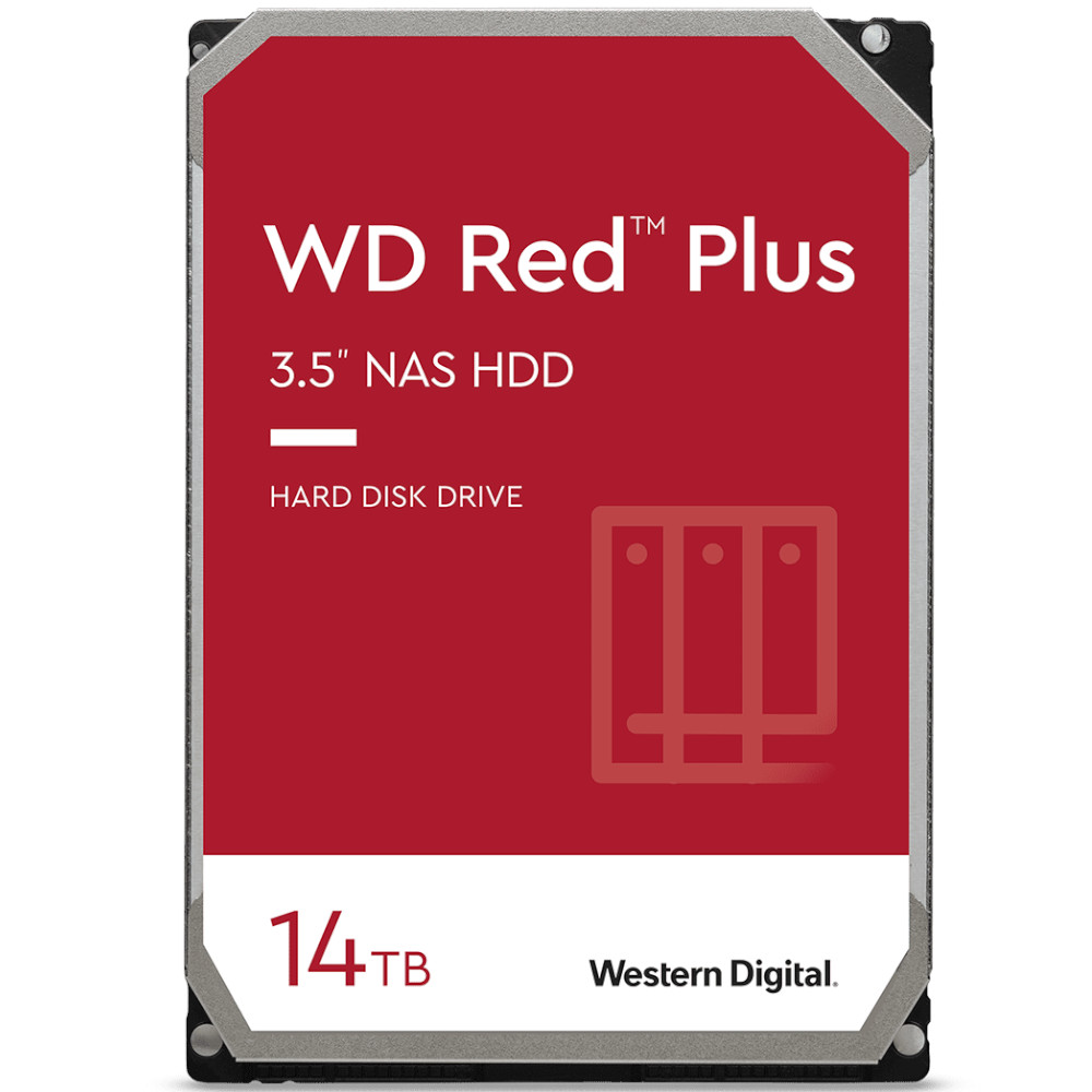 WD 14TB Red Plus 7200rpm HDD 512MB Cache Internal NAS Hard Drive (WD140EFGX)